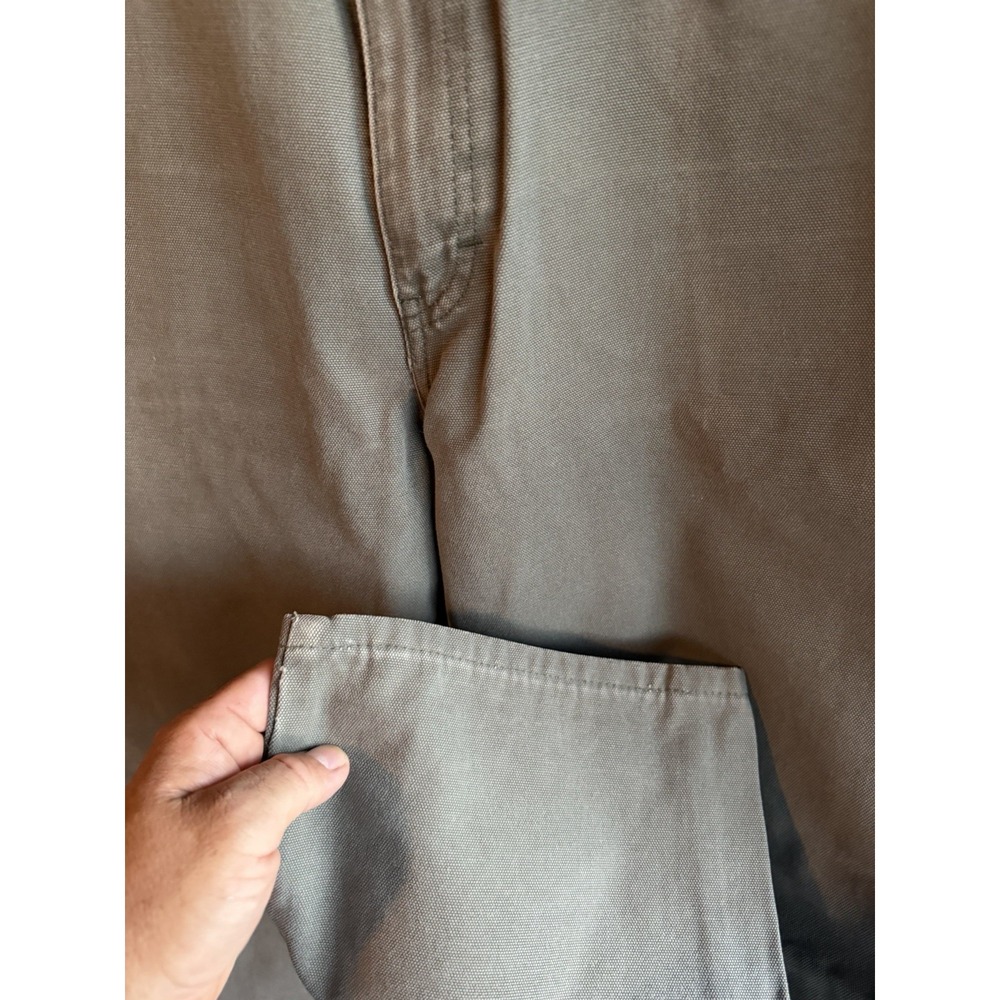 Dickies Carpenter Men's Pants Size 34x30 Olive Green Cotton Duck Canvas - Picture 4 of 9